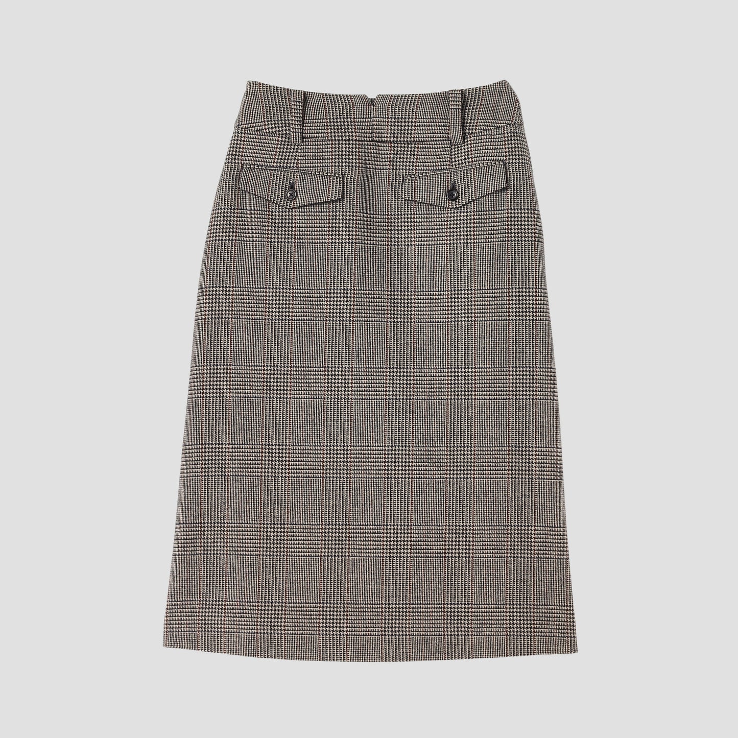 MULTI CHECK WOOL SKIRT