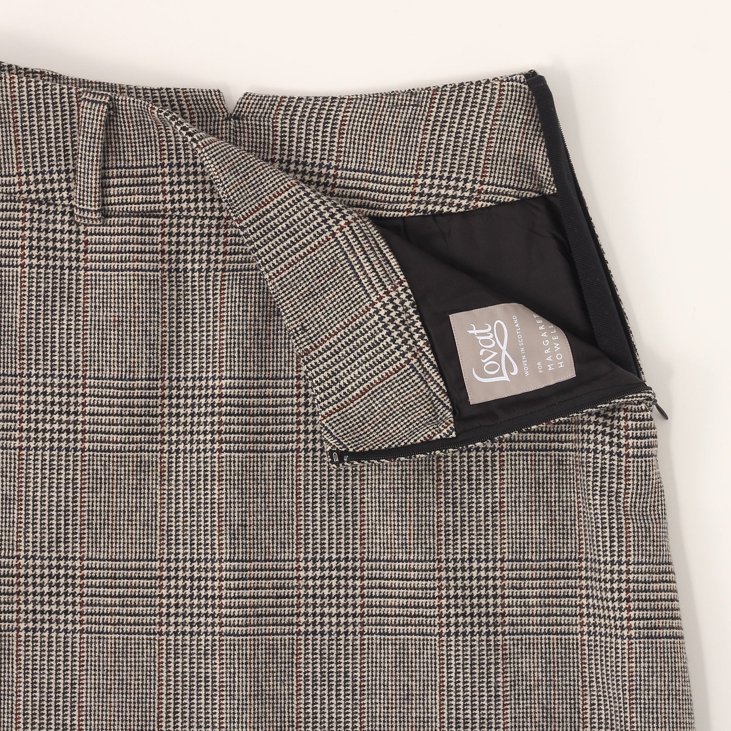 MULTI CHECK WOOL SKIRT