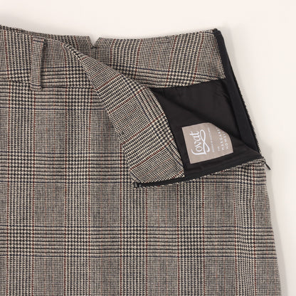 MULTI CHECK WOOL SKIRT