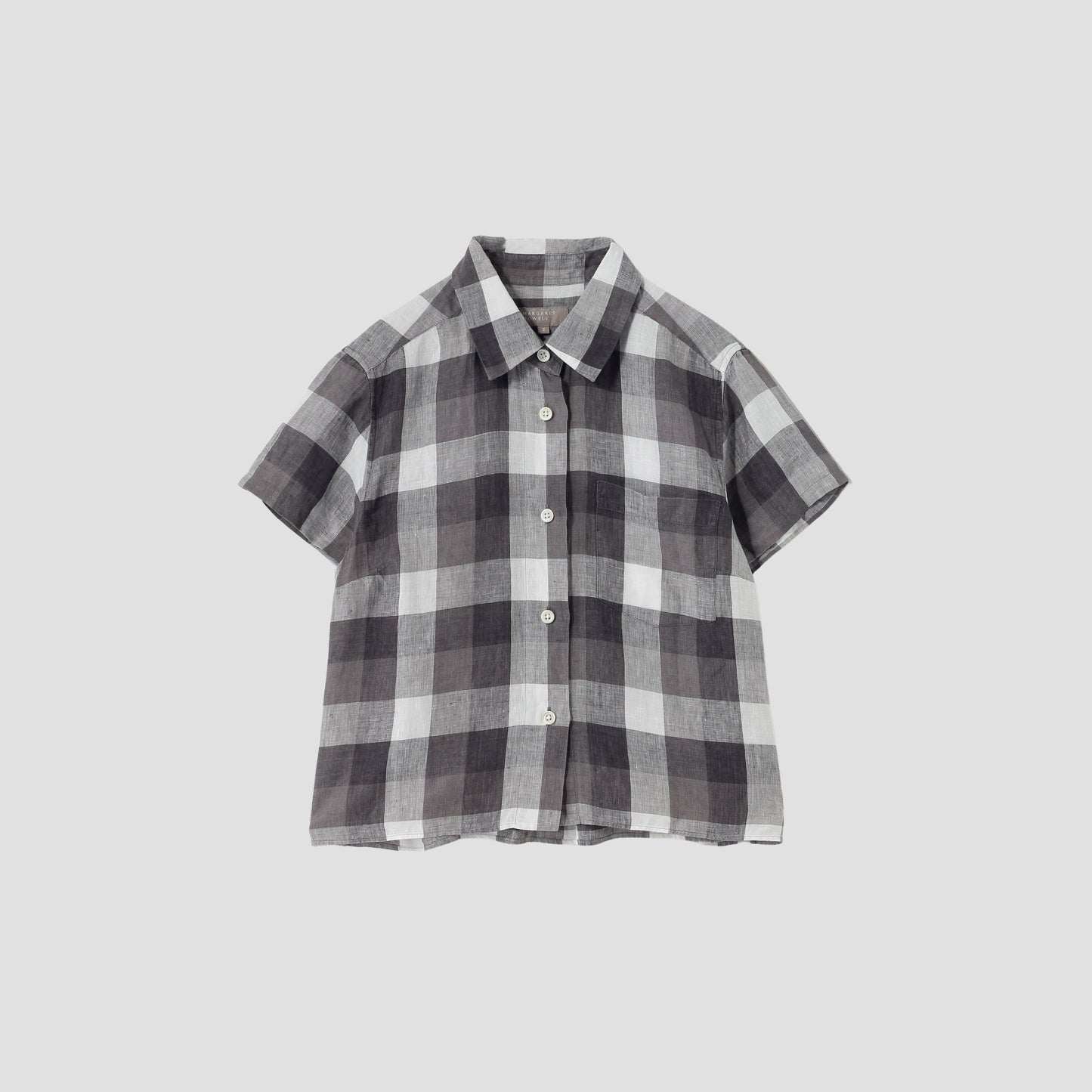 BLOCK CHECK LINEN SHIRT