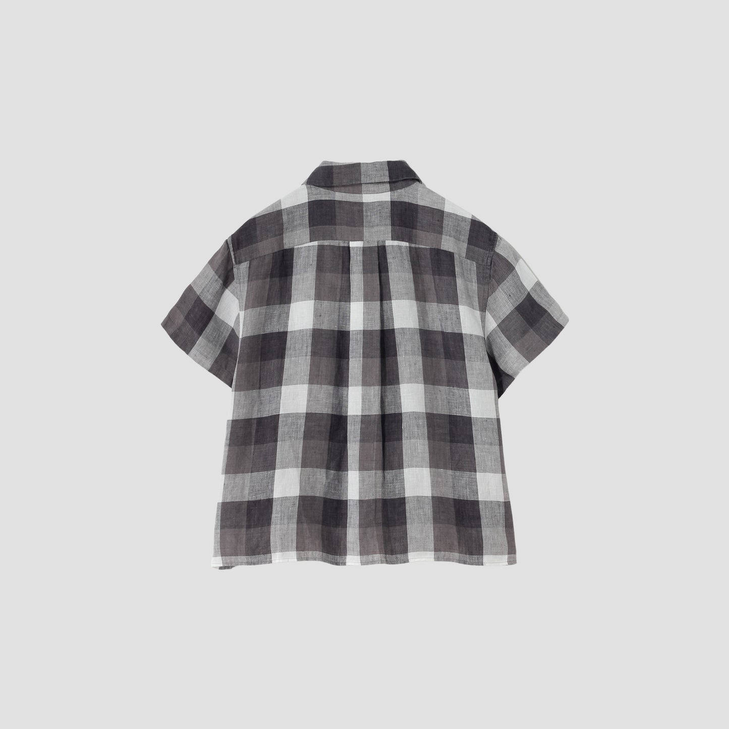 BLOCK CHECK LINEN SHIRT