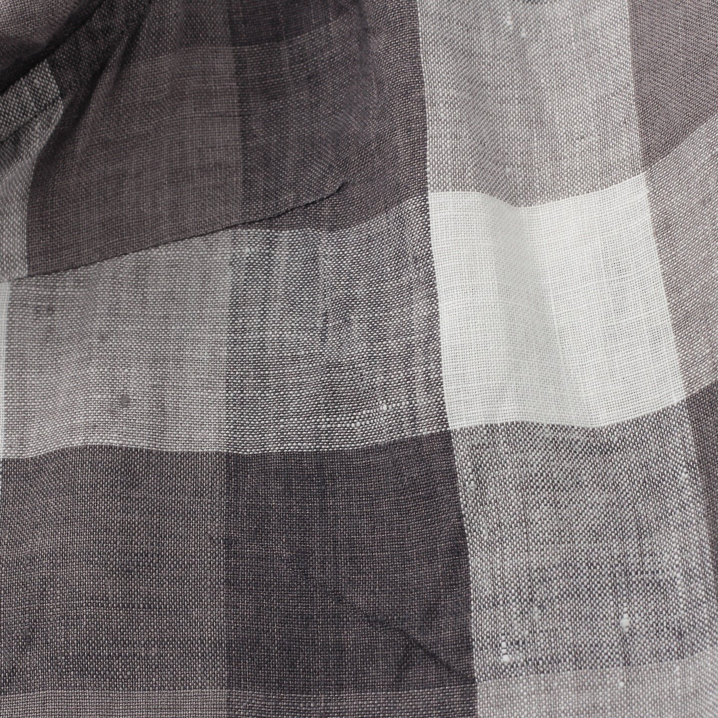 BLOCK CHECK LINEN SHIRT