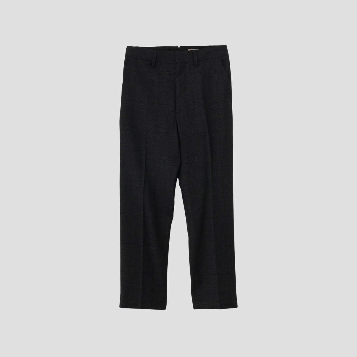 LARGE CHECK WOOL COTTON TROUSERS