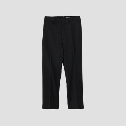 LARGE CHECK WOOL COTTON TROUSERS