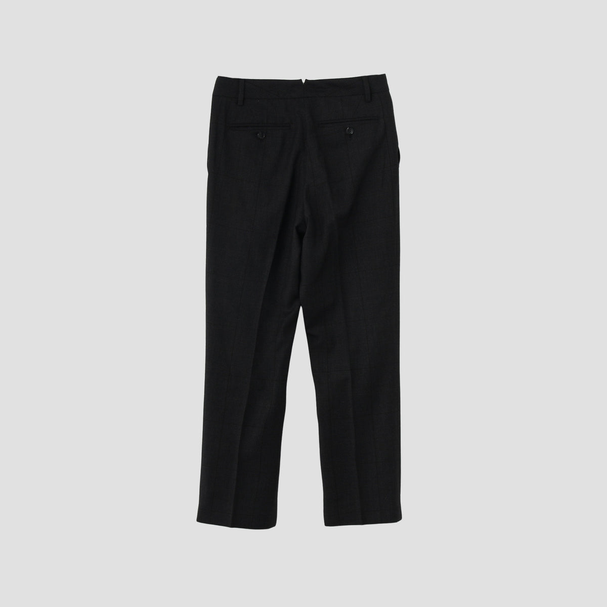 LARGE CHECK WOOL COTTON TROUSERS