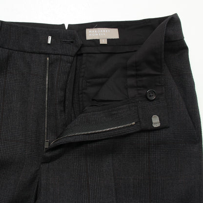 LARGE CHECK WOOL COTTON TROUSERS