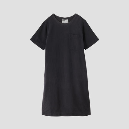 PLAIN COTTON LINEN DRESS