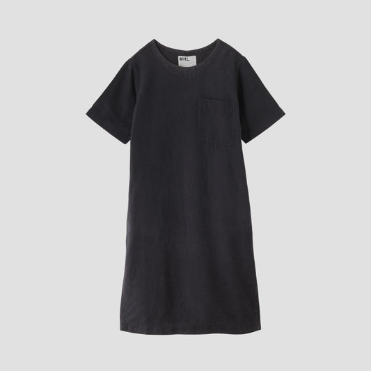 PLAIN COTTON LINEN DRESS