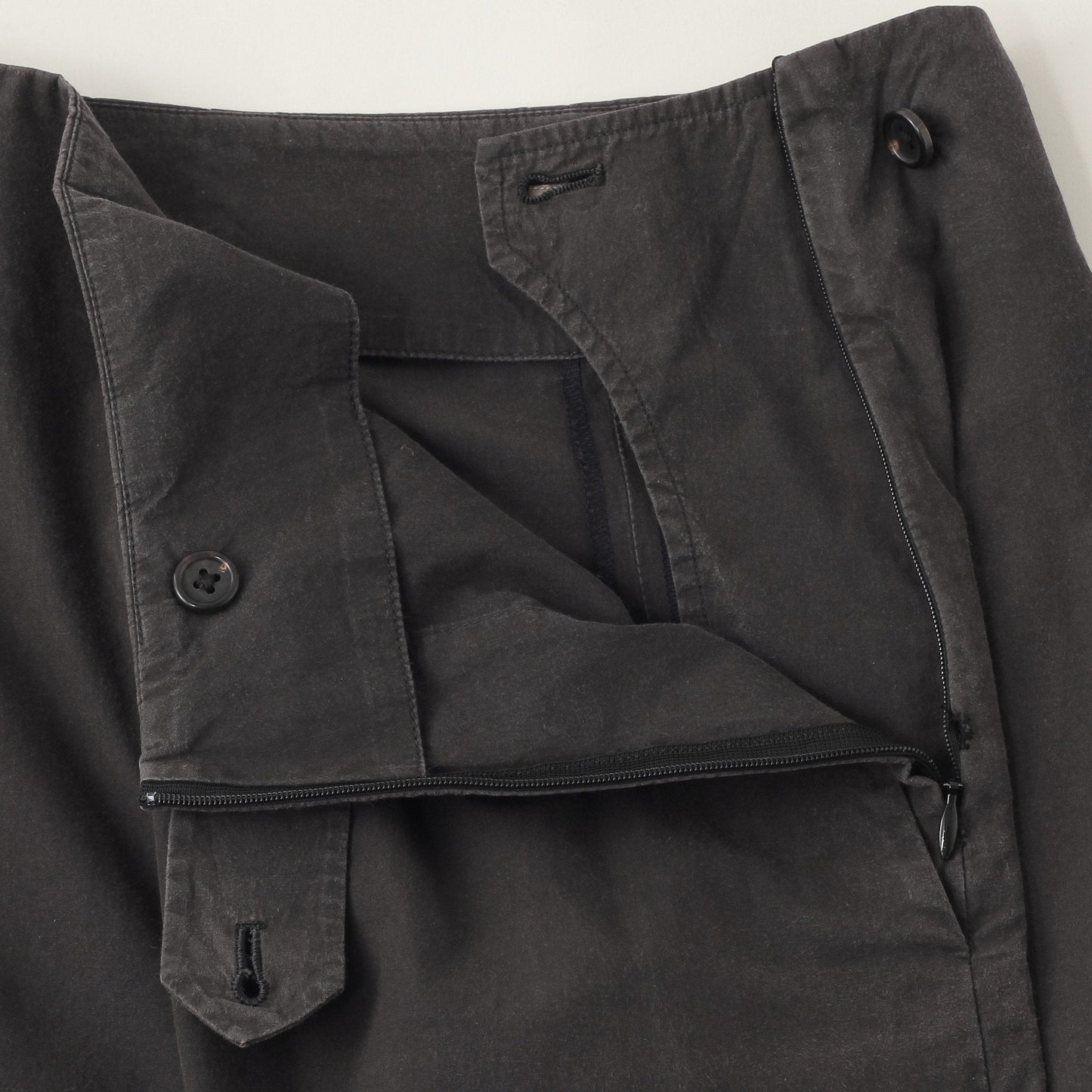 WASHED YARN DYE POPLIN TROUSERS