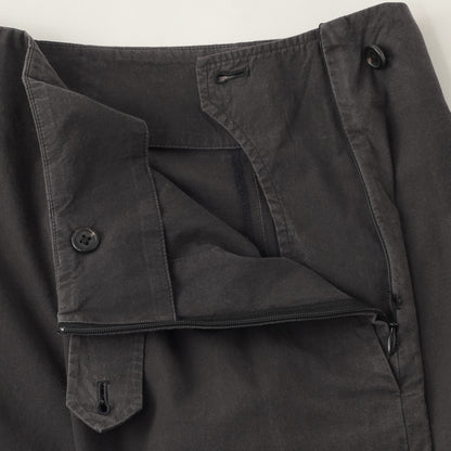WASHED YARN DYE POPLIN TROUSERS