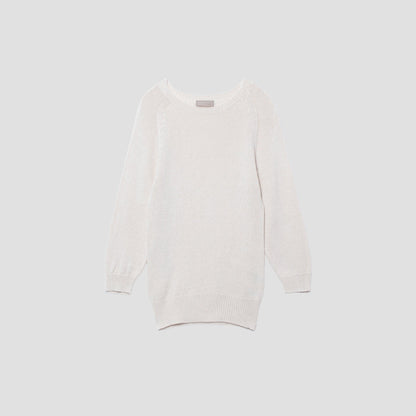 LINEN COTTON CREW NECK KNIT