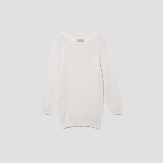 LINEN COTTON CREW NECK KNIT