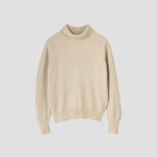 WOOL COTTON TURTLE NECK KNIT