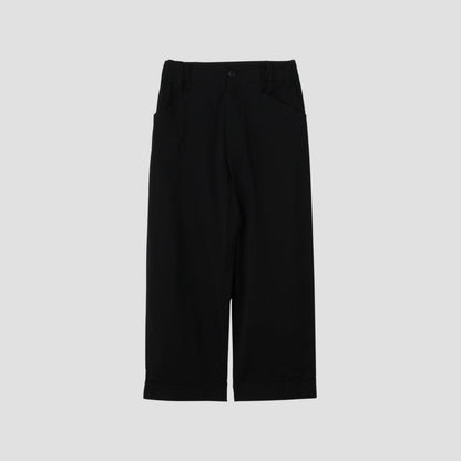 COTTON SILK POPLIN TROUSERS