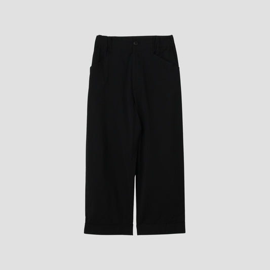 COTTON SILK POPLIN TROUSERS