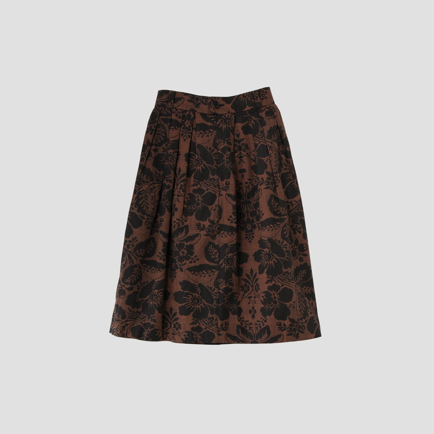 DAMASK COTTON LINEN TWILL SKIRT