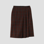 TONAL CHECK WOOL SKIRT