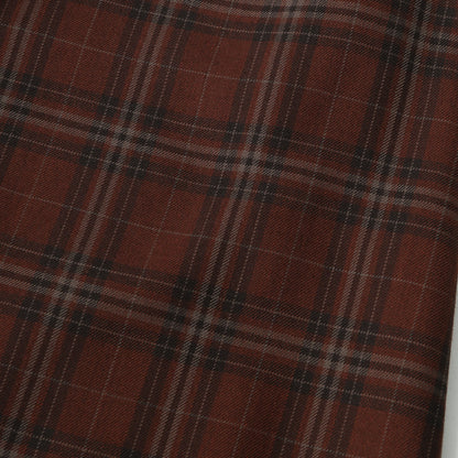 TONAL CHECK WOOL SKIRT