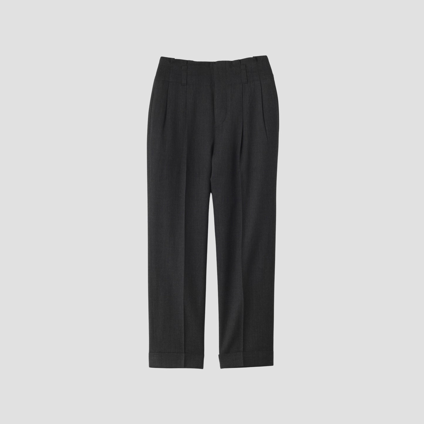 FINE WOOL TWILL TROUSERS