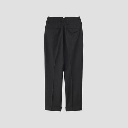 FINE WOOL TWILL TROUSERS