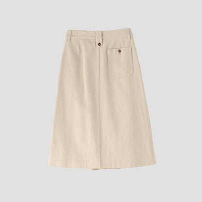 COTTON LINEN HERRINGBONE(MHL SHOP限定) SKIRT