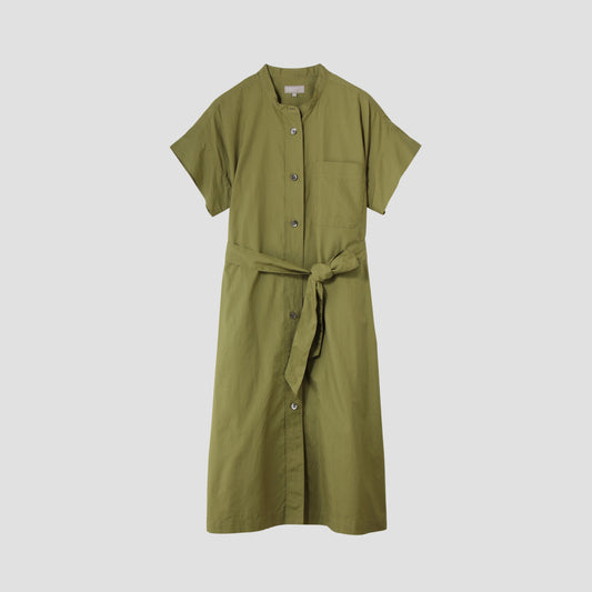 COTTON SILK CHAMBRAY DRESS