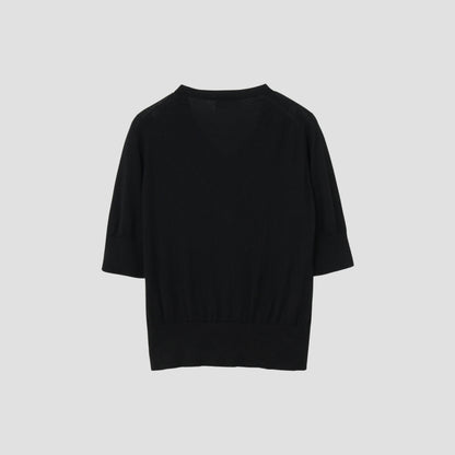 SEA ISLAND COTTON HIGH RIB CARDIGAN KNIT