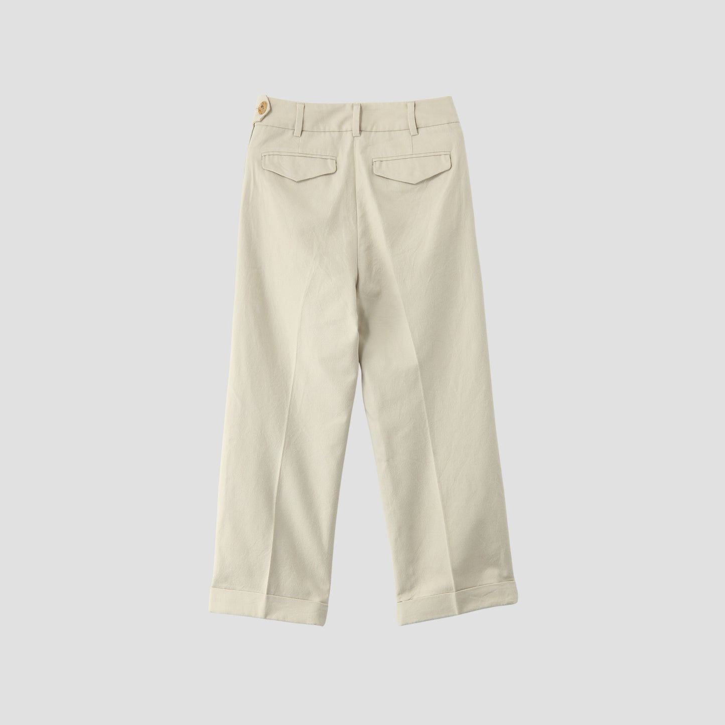 BRUSHED COTTON WOOL TROUSERS