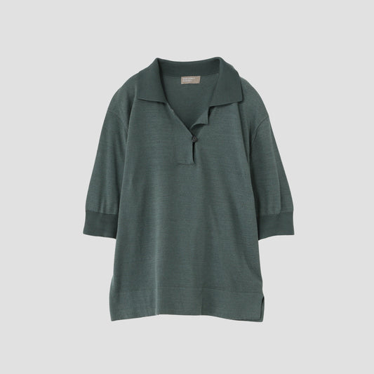 COTTON SILK POLO KNIT