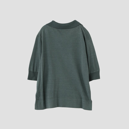 COTTON SILK POLO KNIT