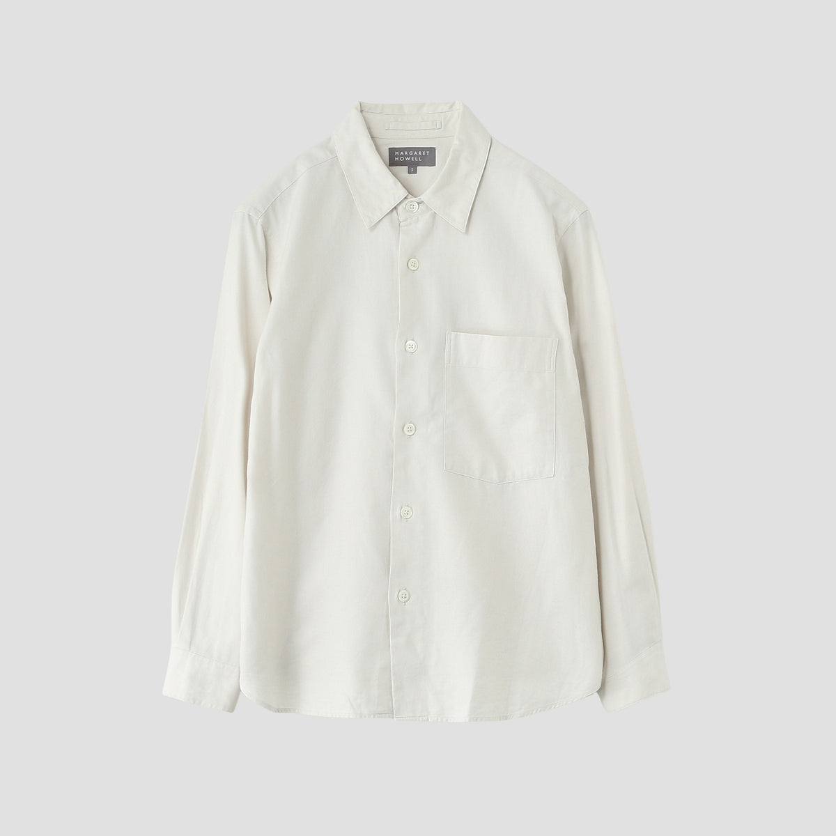 BRUSHED COTTON SILK TWILL SHIRT