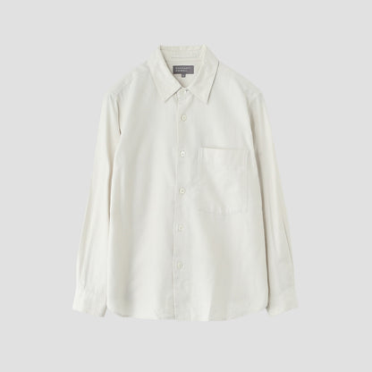 BRUSHED COTTON SILK TWILL SHIRT