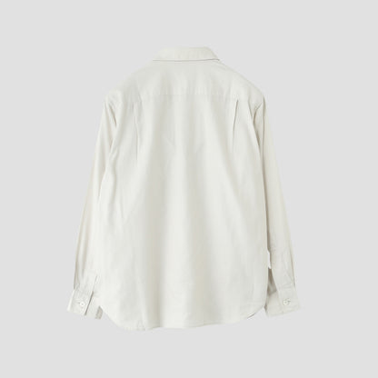 BRUSHED COTTON SILK TWILL SHIRT