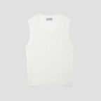 LINEN CABLE VEST KNIT