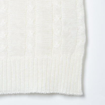 LINEN CABLE VEST KNIT