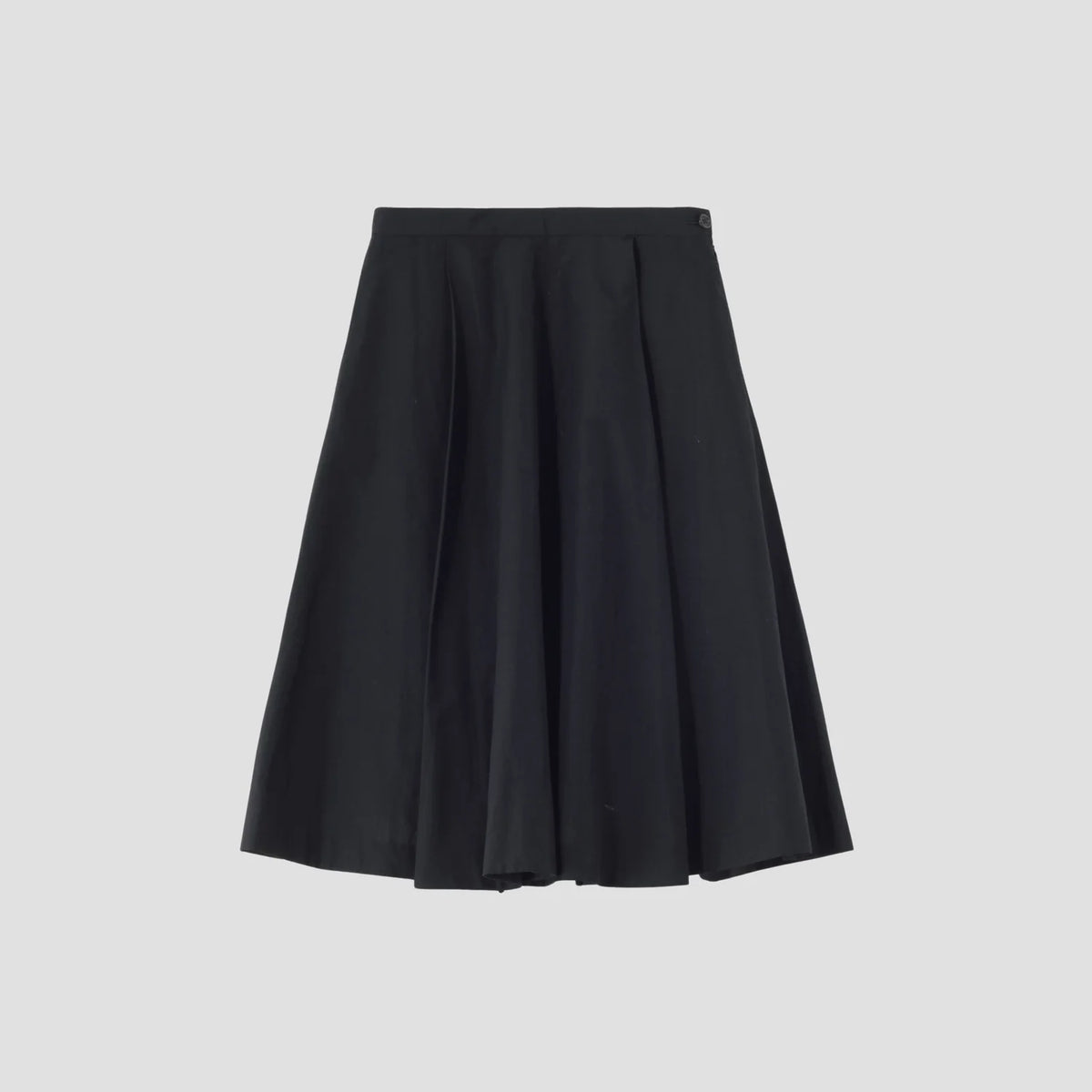 WOOL LINEN POPLIN SKIRT