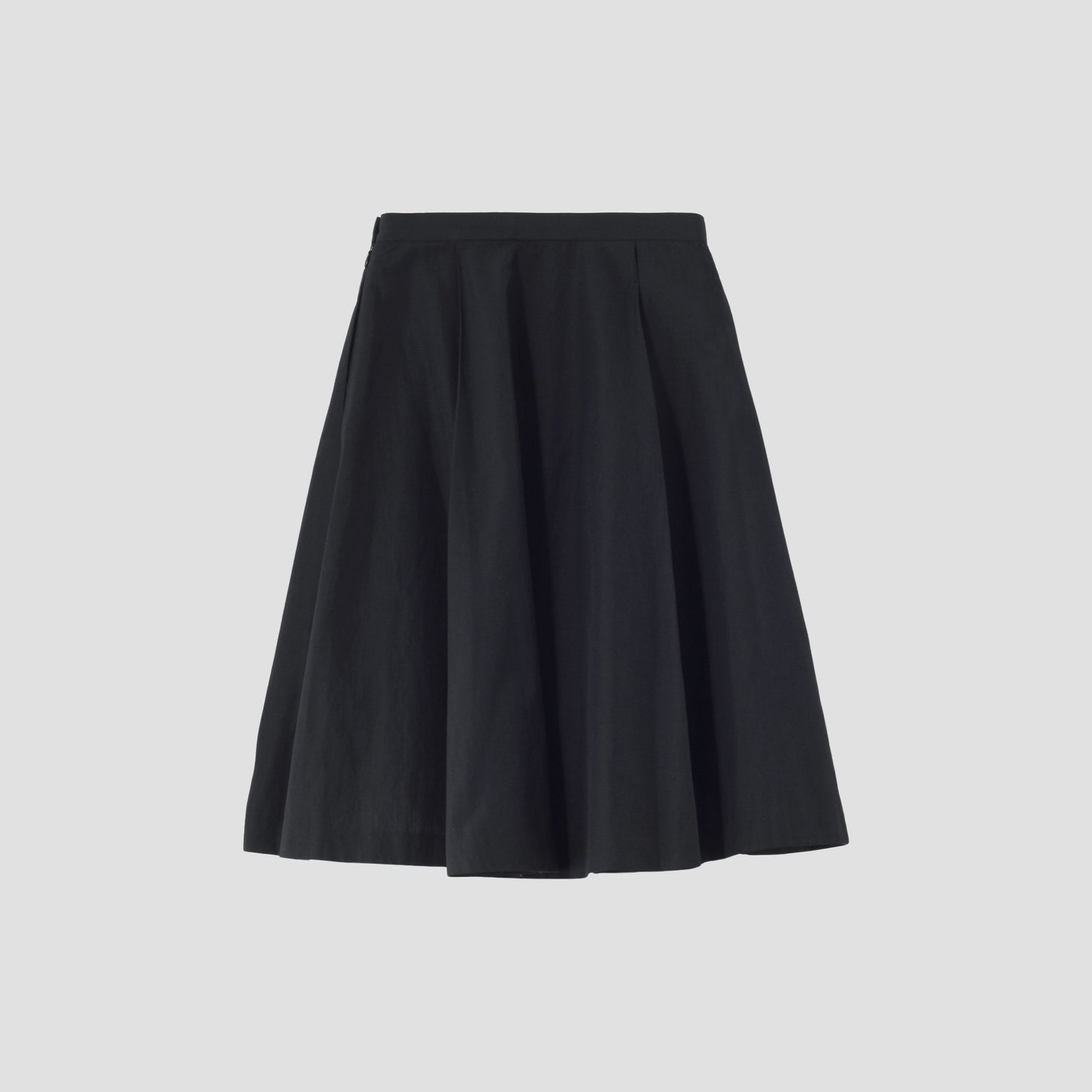 WOOL LINEN POPLIN SKIRT