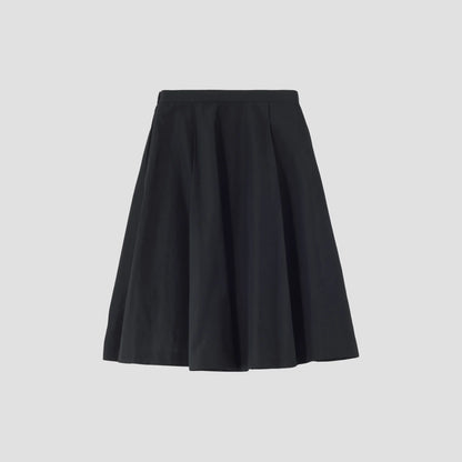WOOL LINEN POPLIN SKIRT