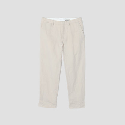 COTTON LINEN TWILL TROUSERS