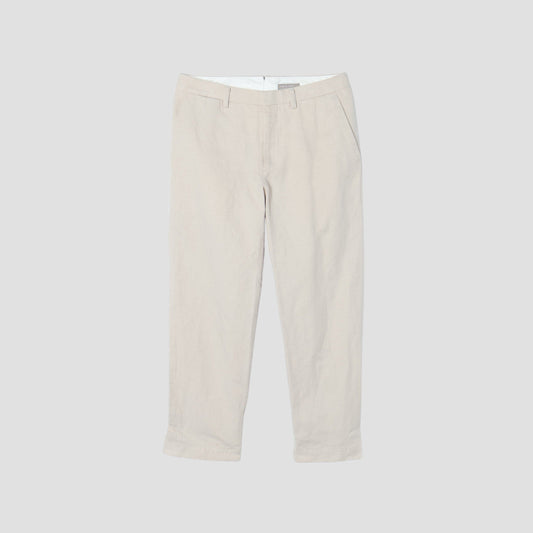 COTTON LINEN TWILL TROUSERS