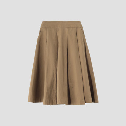 COTTON LINEN DRILL SKIRT