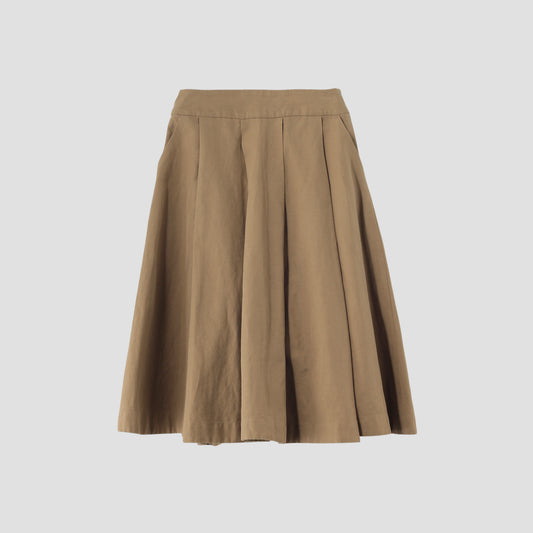 COTTON LINEN DRILL SKIRT
