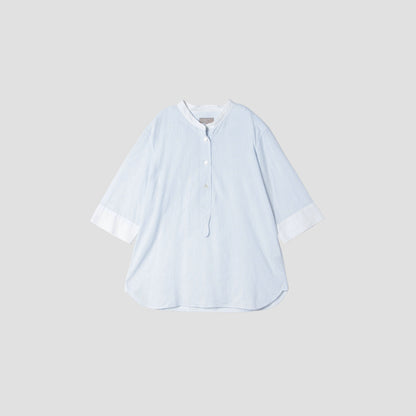 FINE STRIPE COTTON LINEN SHIRT