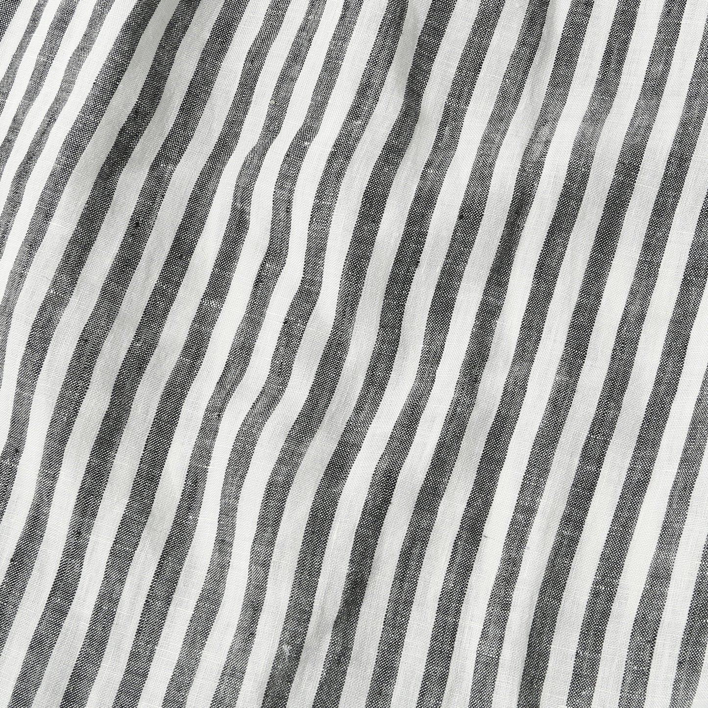 BLACK & WHITE SHIRTING LINEN SKIRT