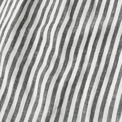 BLACK & WHITE SHIRTING LINEN SKIRT