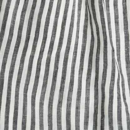BLACK & WHITE SHIRTING LINEN SKIRT