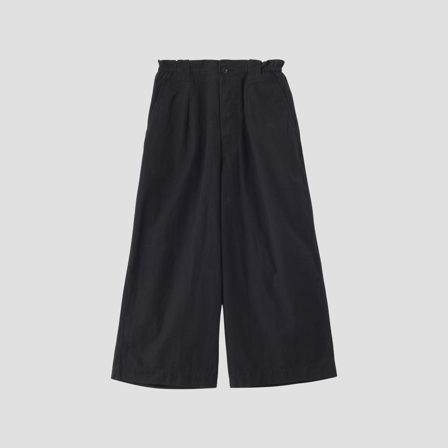 COTTON LINEN PLAIN WEAVE TROUSERS
