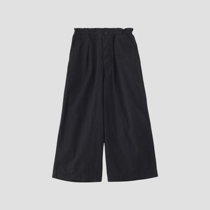 COTTON LINEN PLAIN WEAVE TROUSERS