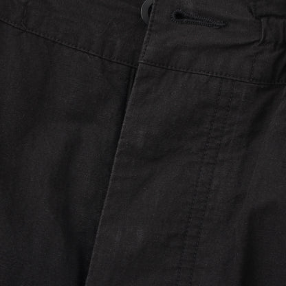 COTTON LINEN PLAIN WEAVE TROUSERS