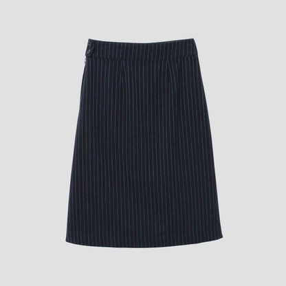 BROKEN STRIPE WOOL SKIRT
